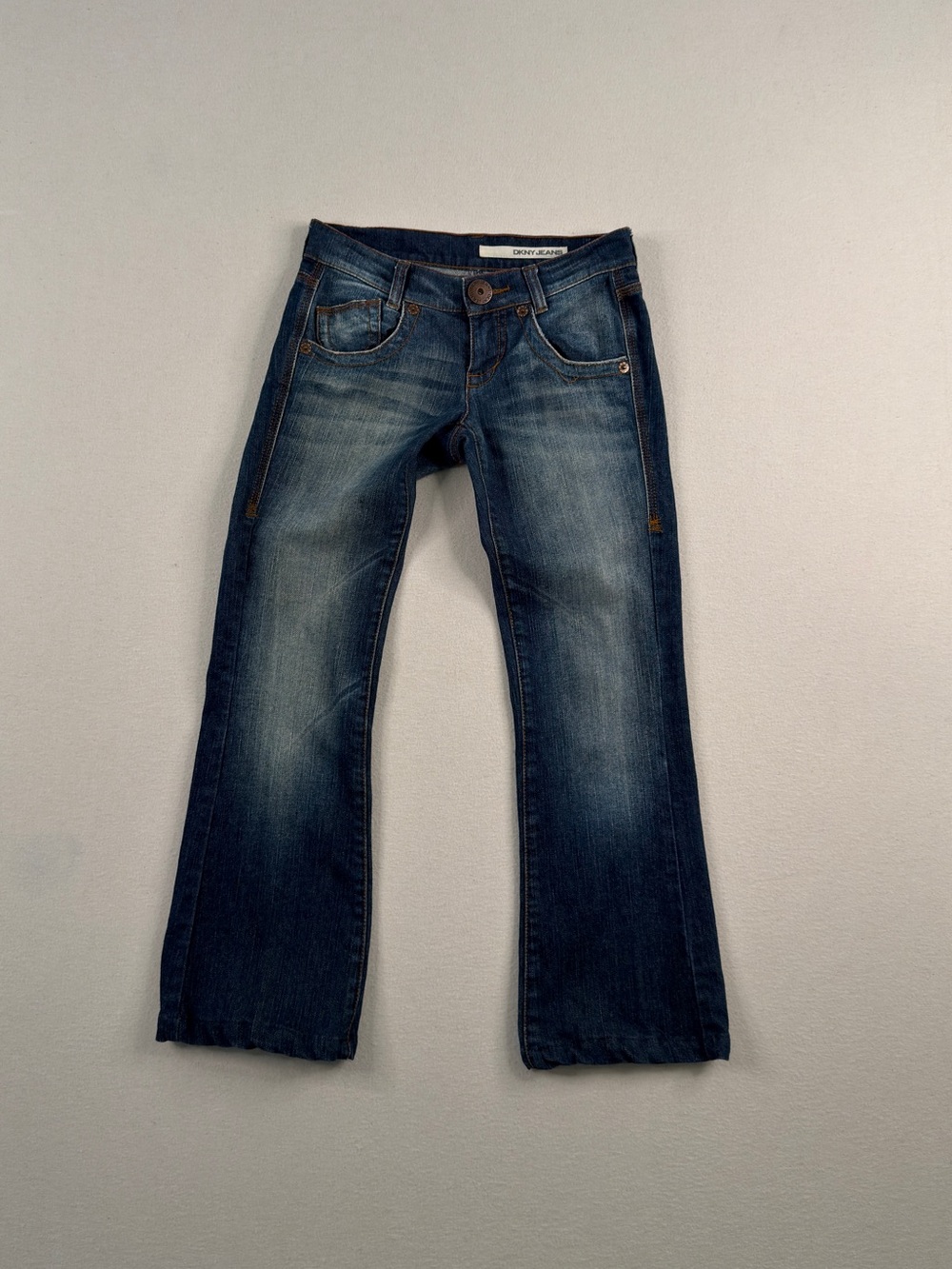 DKNY Jeans Low Rise Bootcut Flare Denim Jeans Blue Y2K Size 4S
